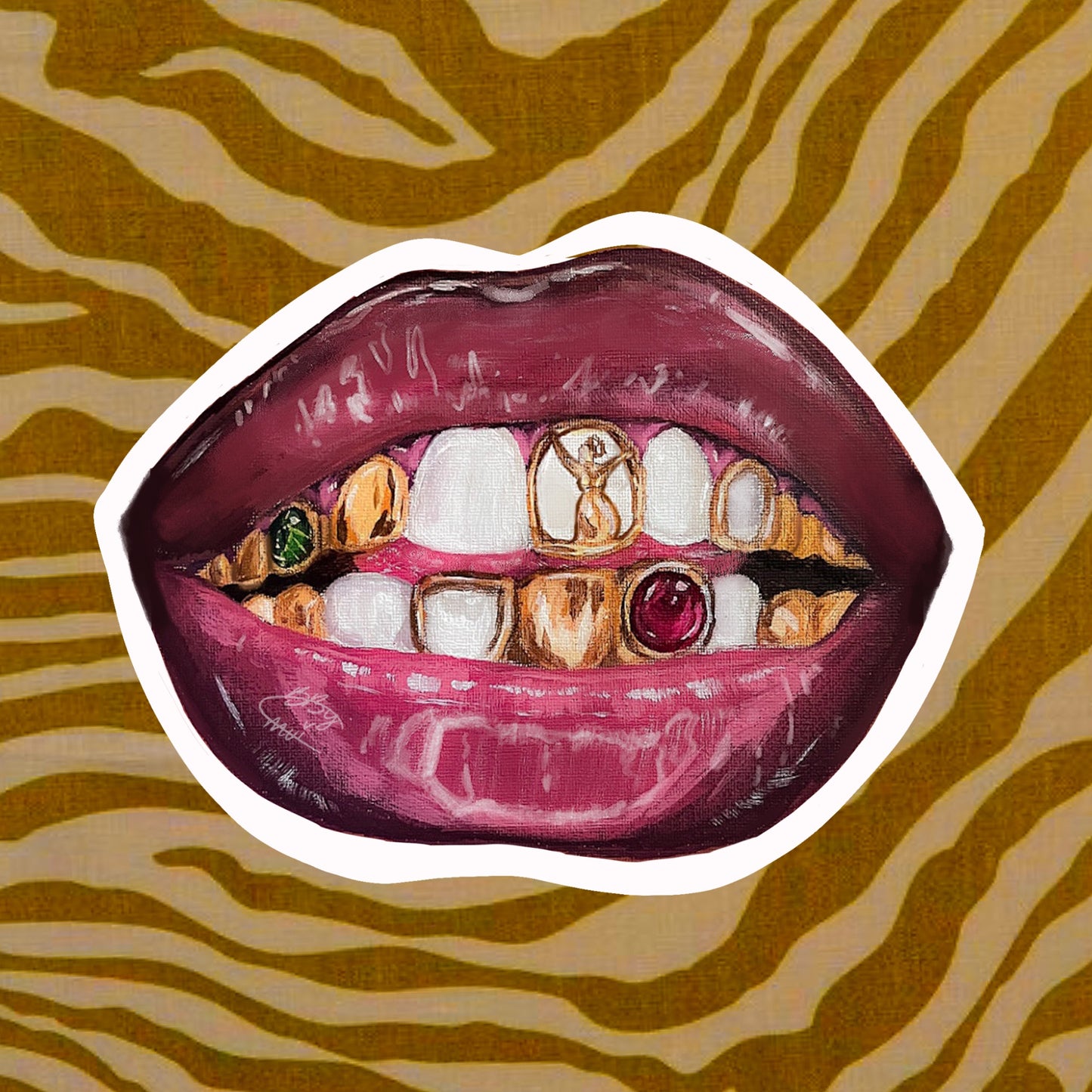 Goldy Mouth ✧.* the STICKERS! (2 Pieces)
