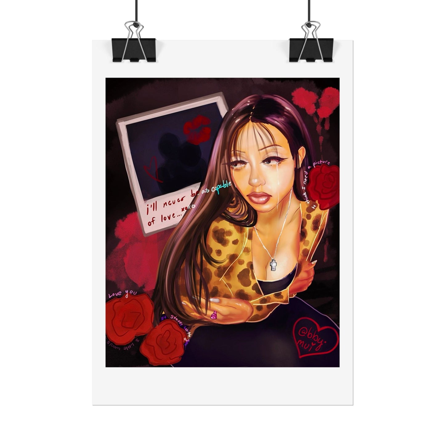 Capable 𐙚｡of ᥫ᭡. Love - Pinkpantheress Fanart - Mini Print