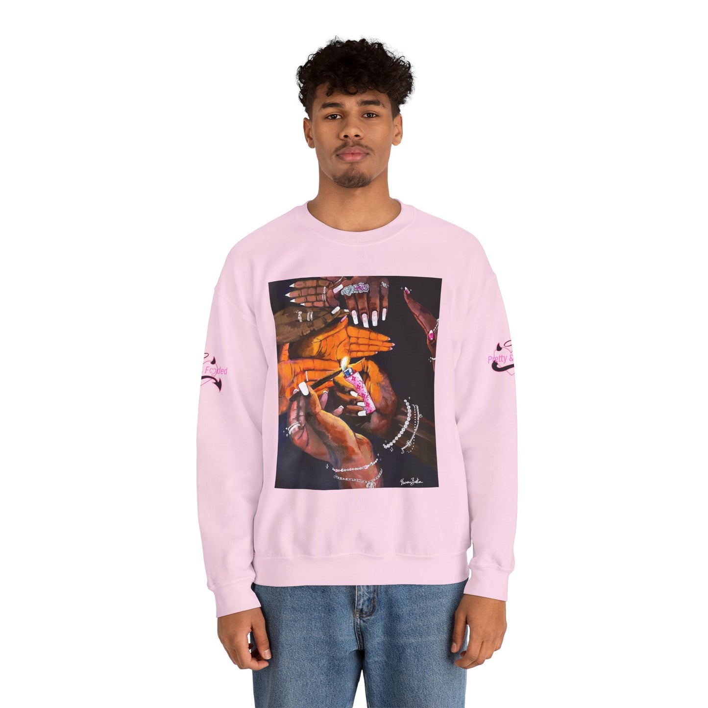Pretty & Fꨄded/ It Takes a Villageೀ⋆⑅˚ Crew Neck Sweater