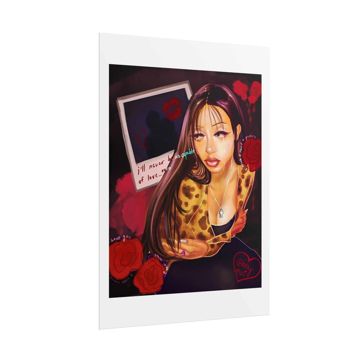 Capable 𐙚｡of ᥫ᭡. Love - Pinkpantheress Fanart - Mini Print