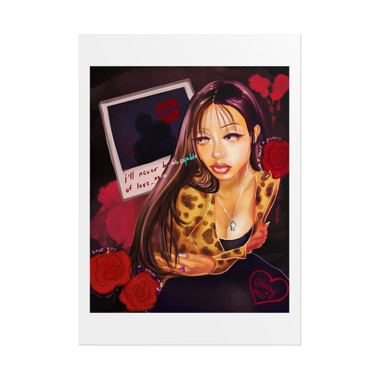 Capable 𐙚｡of ᥫ᭡. Love - Pinkpantheress Fanart - Mini Print
