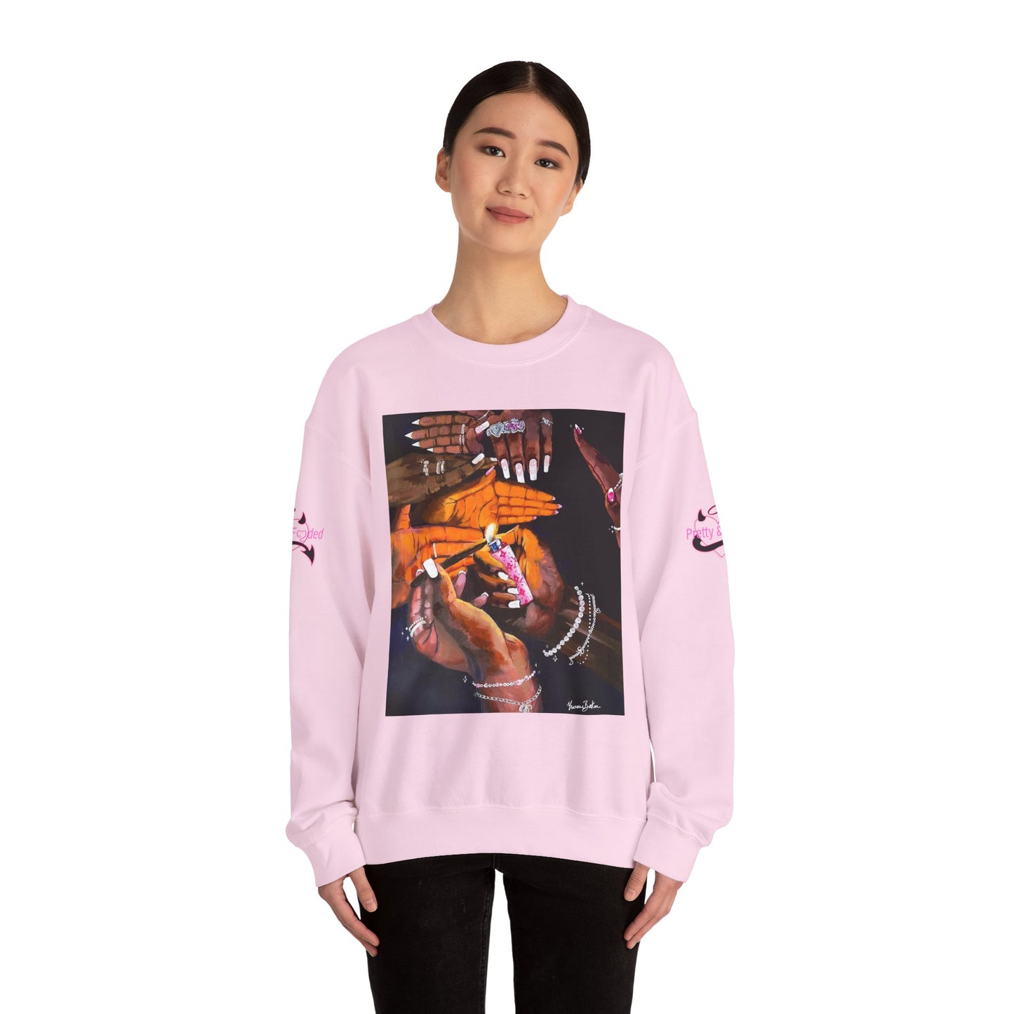 Pretty & Fꨄded/ It Takes a Villageೀ⋆⑅˚ Crew Neck Sweater