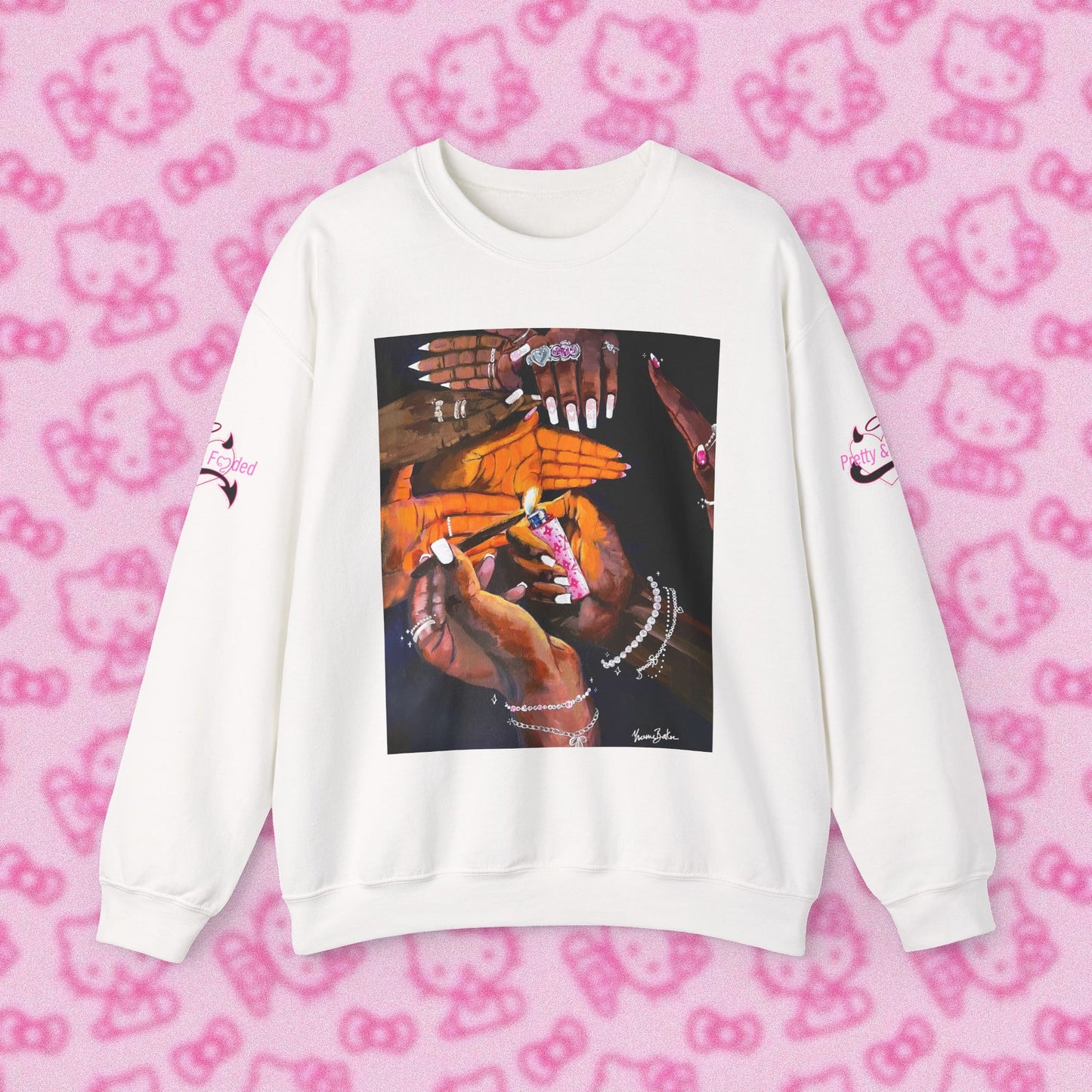 Pretty & Fꨄded/ It Takes a Villageೀ⋆⑅˚ Crew Neck Sweater