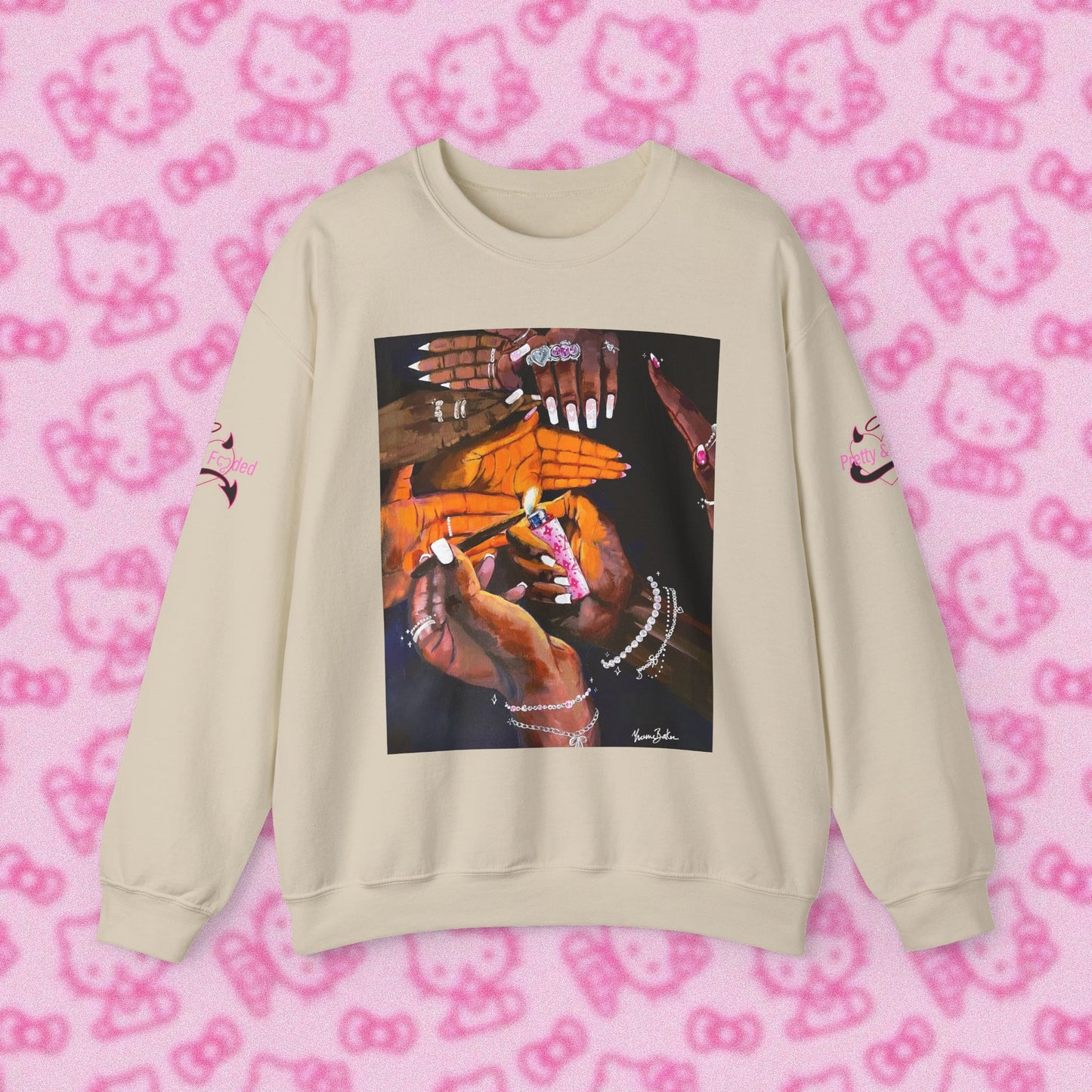 Pretty & Fꨄded/ It Takes a Villageೀ⋆⑅˚ Crew Neck Sweater