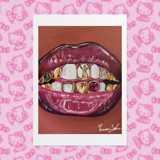 Goldy Mouth ✧.* - Mini Print