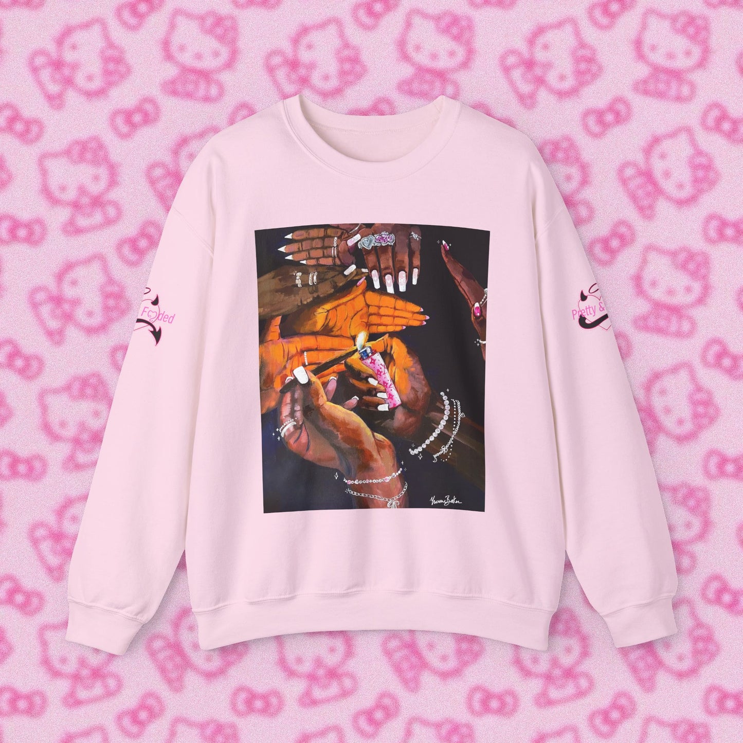 Pretty & Fꨄded/ It Takes a Villageೀ⋆⑅˚ Crew Neck Sweater