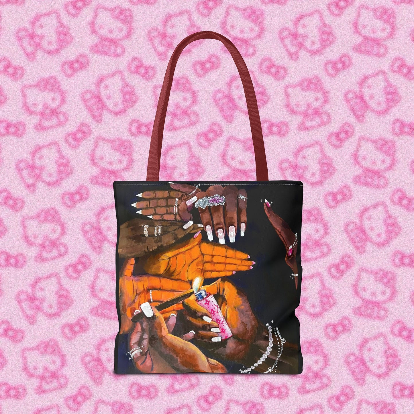 Pretty & Fꨄded/ It Takes a Villageೀ⋆⑅˚ Tote Bag <3
