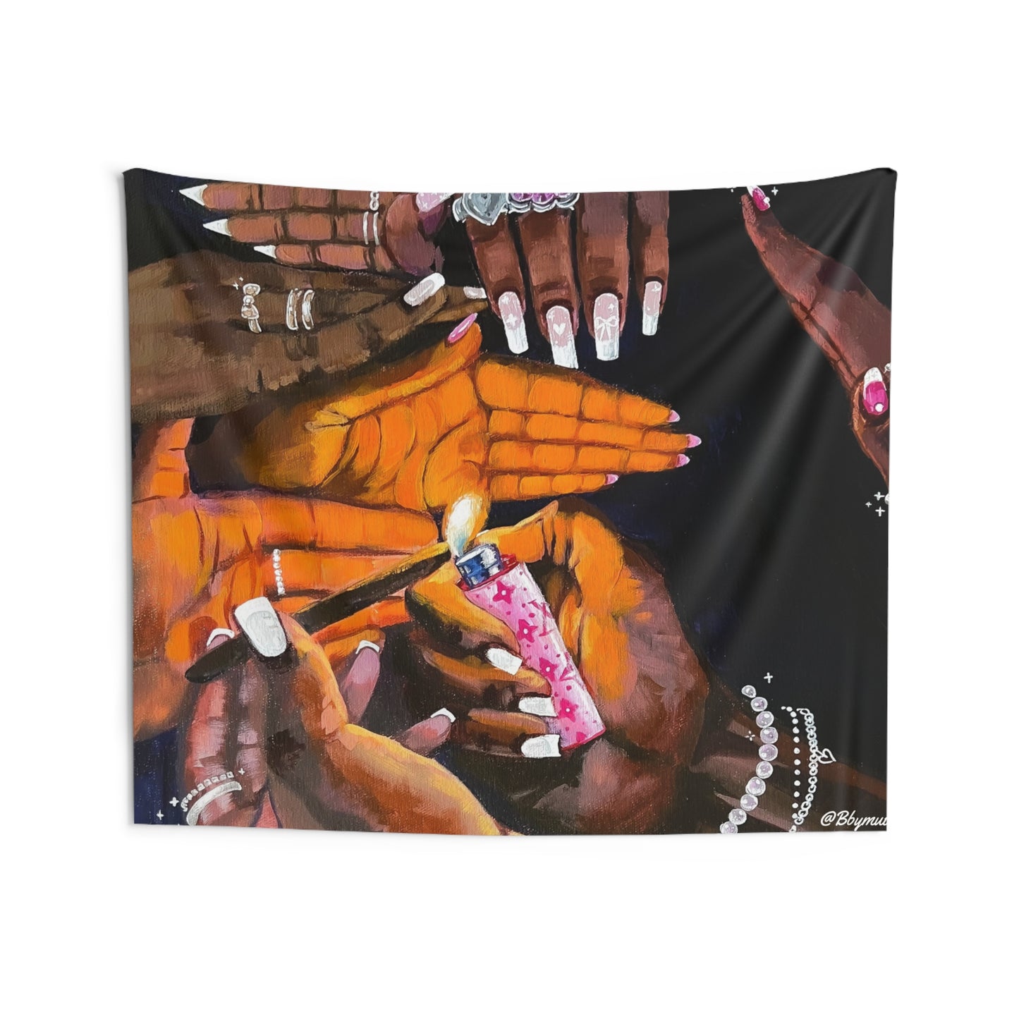 Pretty & Fꨄded/ It Takes a Villageೀ⋆⑅˚ Indoor Wall Tapestry