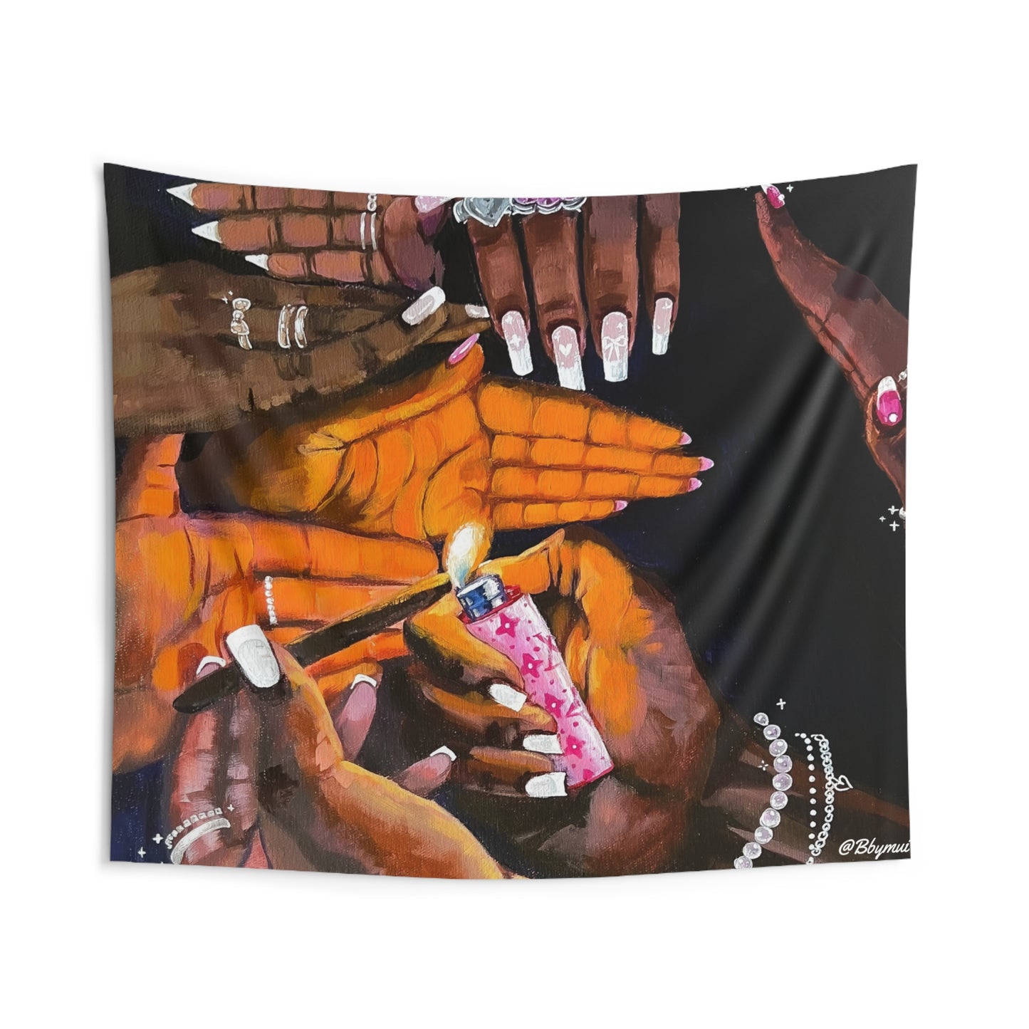 Pretty & Fꨄded/ It Takes a Villageೀ⋆⑅˚ Indoor Wall Tapestry