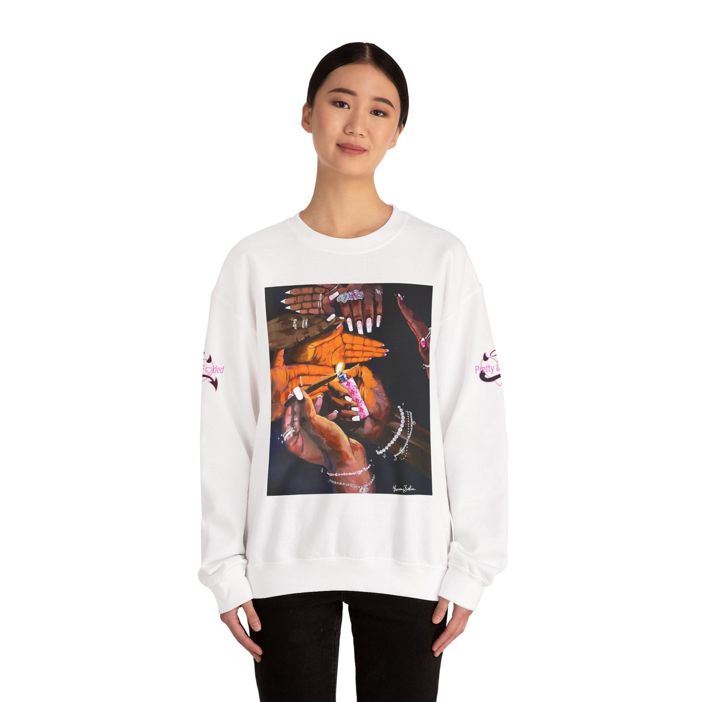 Pretty & Fꨄded/ It Takes a Villageೀ⋆⑅˚ Crew Neck Sweater