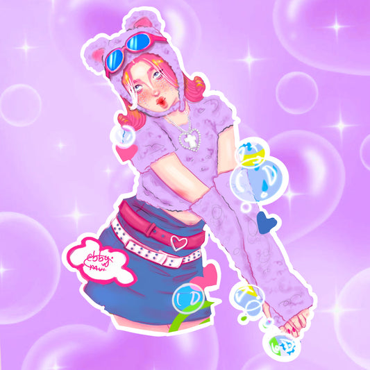 Cotton Candy Feels ☁︎｡⋆ the STICKERS! (2 Pieces)(Reflective & Holographic)