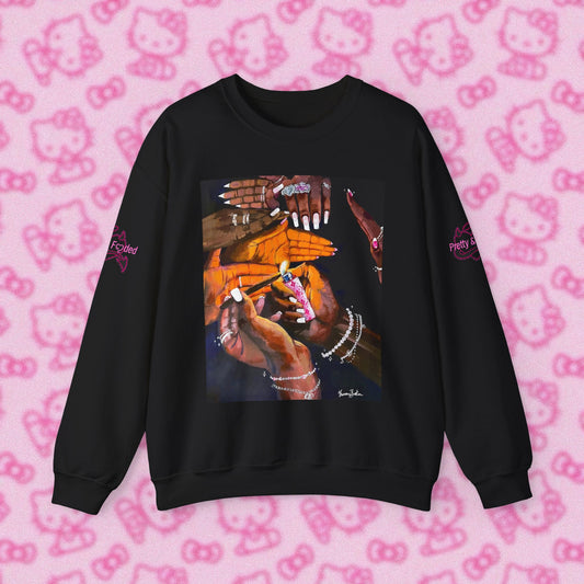 Pretty & Fꨄded/ It Takes a Villageೀ⋆⑅˚ Crew Neck Sweater
