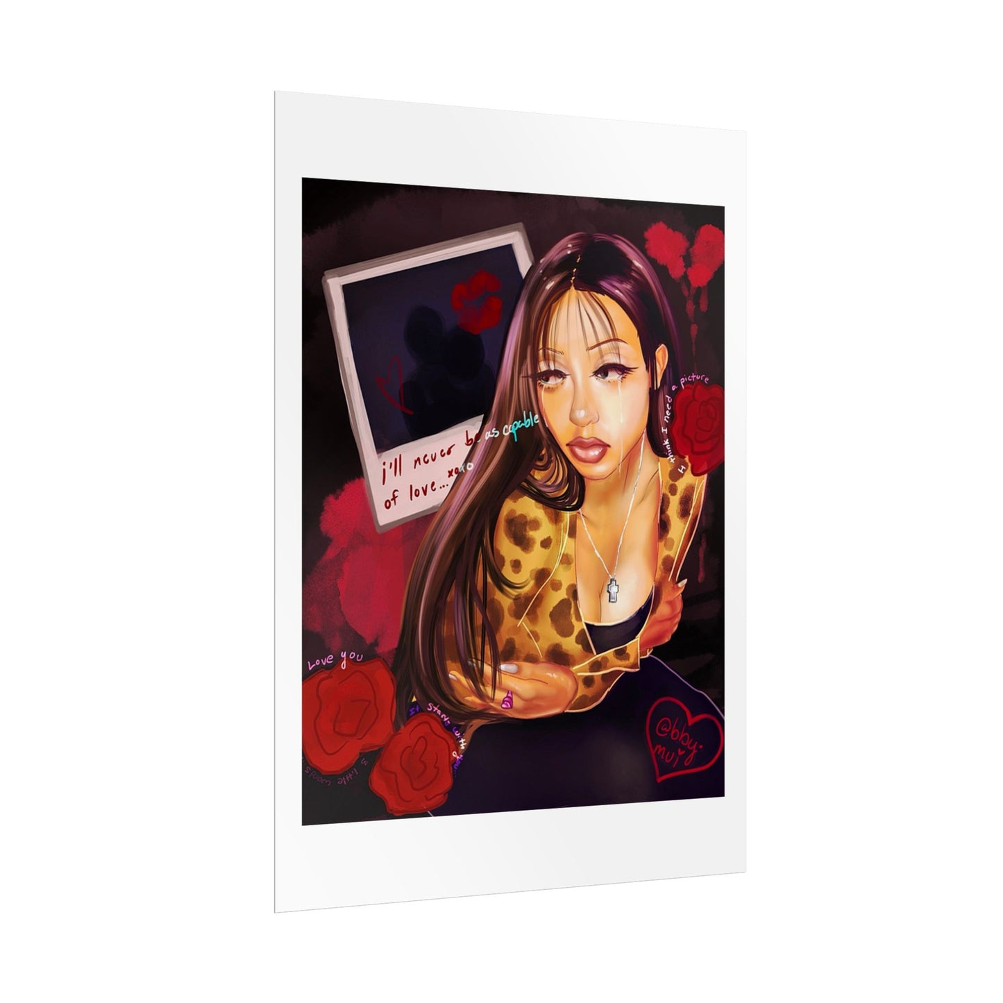 Capable 𐙚｡of ᥫ᭡. Love - Pinkpantheress Fanart - Mini Print