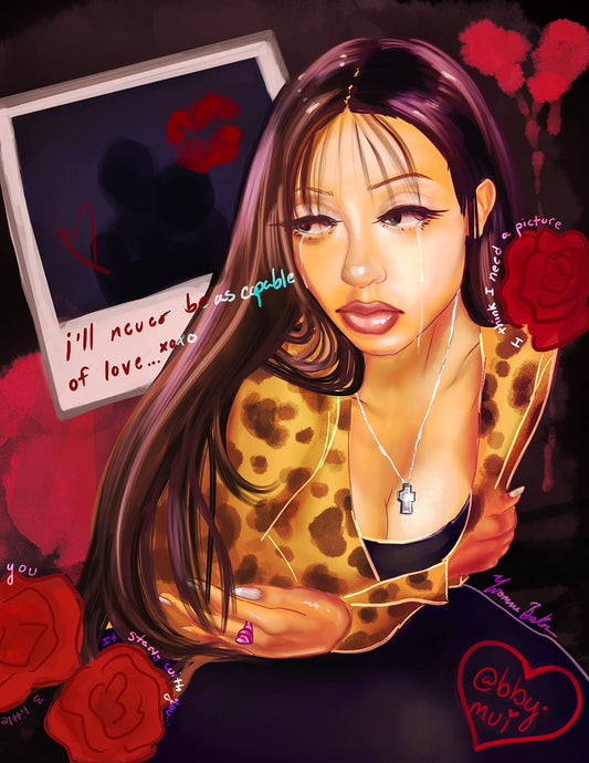 Capable 𐙚｡of ᥫ᭡. Love - Pinkpantheress Fanart