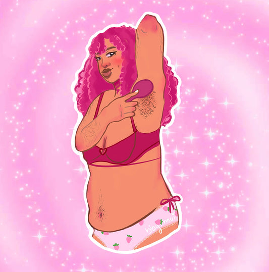 Hairy Is Feminine <3 the STICKERS! (2 Pieces)