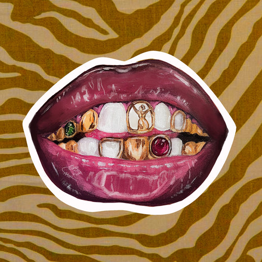 Goldy Mouth ✧.* the STICKERS! (2 Pieces)