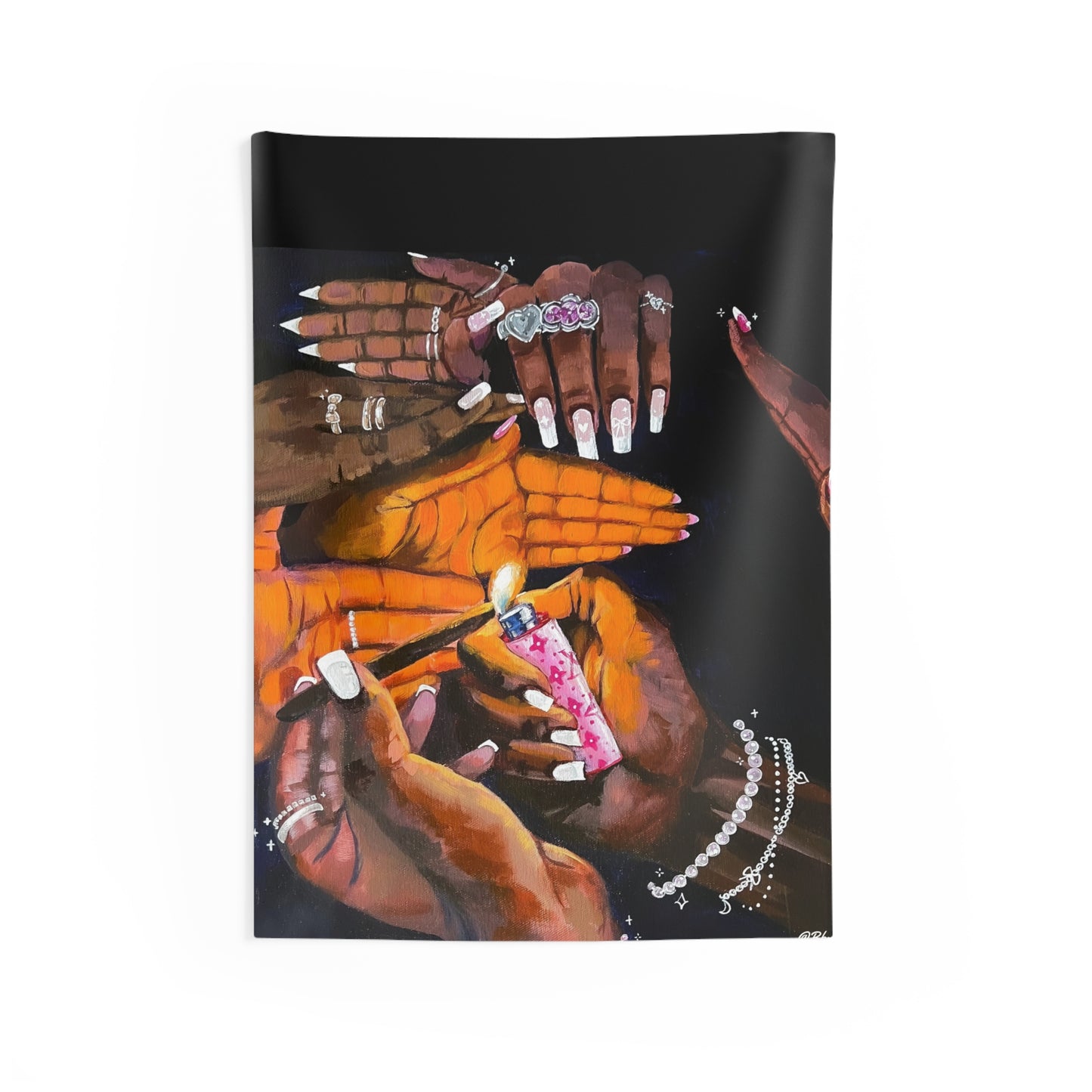 Pretty & Fꨄded/ It Takes a Villageೀ⋆⑅˚ Indoor Wall Tapestry