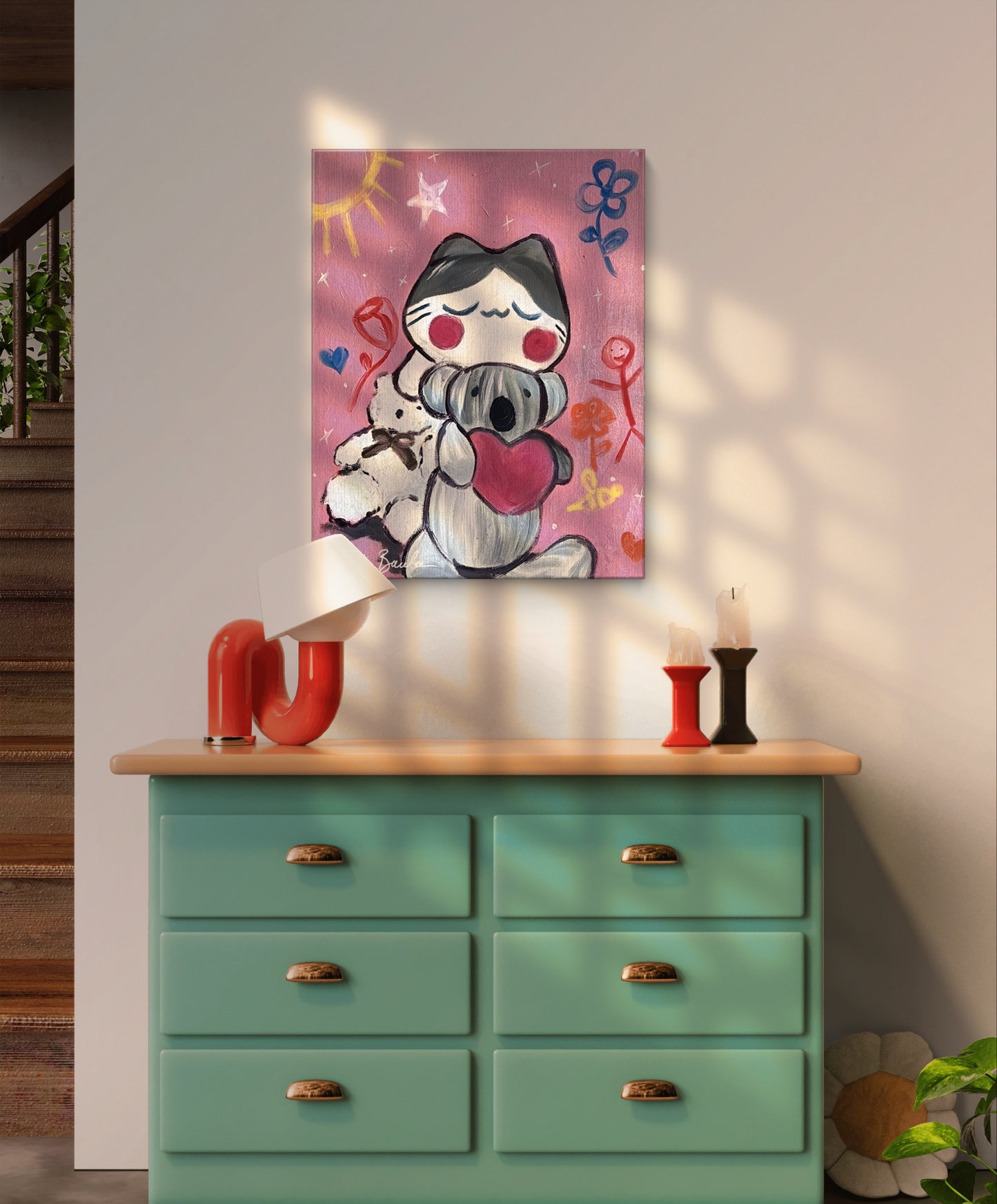 Oh The Joy ໒꒰ྀི´ ˘ ` ꒱ྀིა Original Canvas