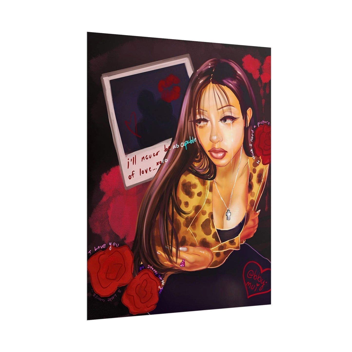 Capable 𐙚｡of ᥫ᭡. Love - Pinkpantheress Fanart - Mini Print