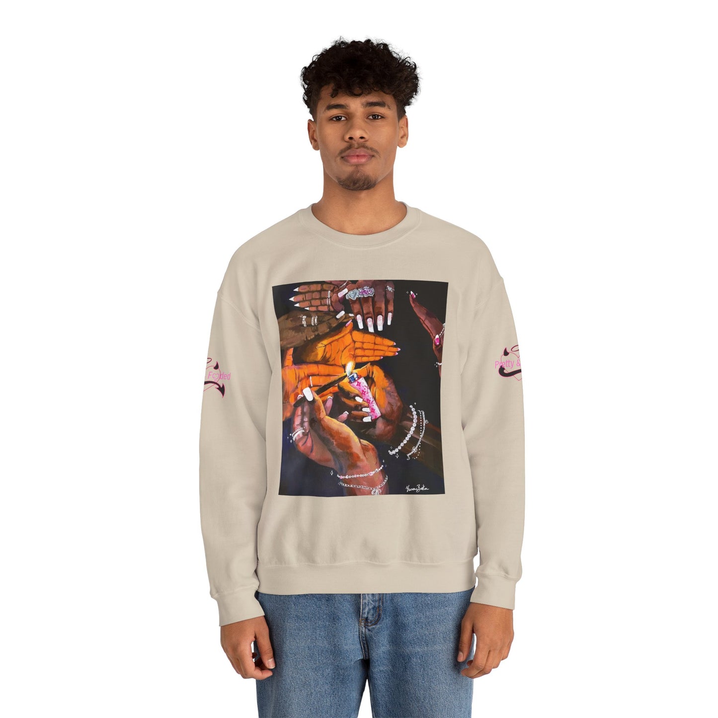 Pretty & Fꨄded/ It Takes a Villageೀ⋆⑅˚ Crew Neck Sweater