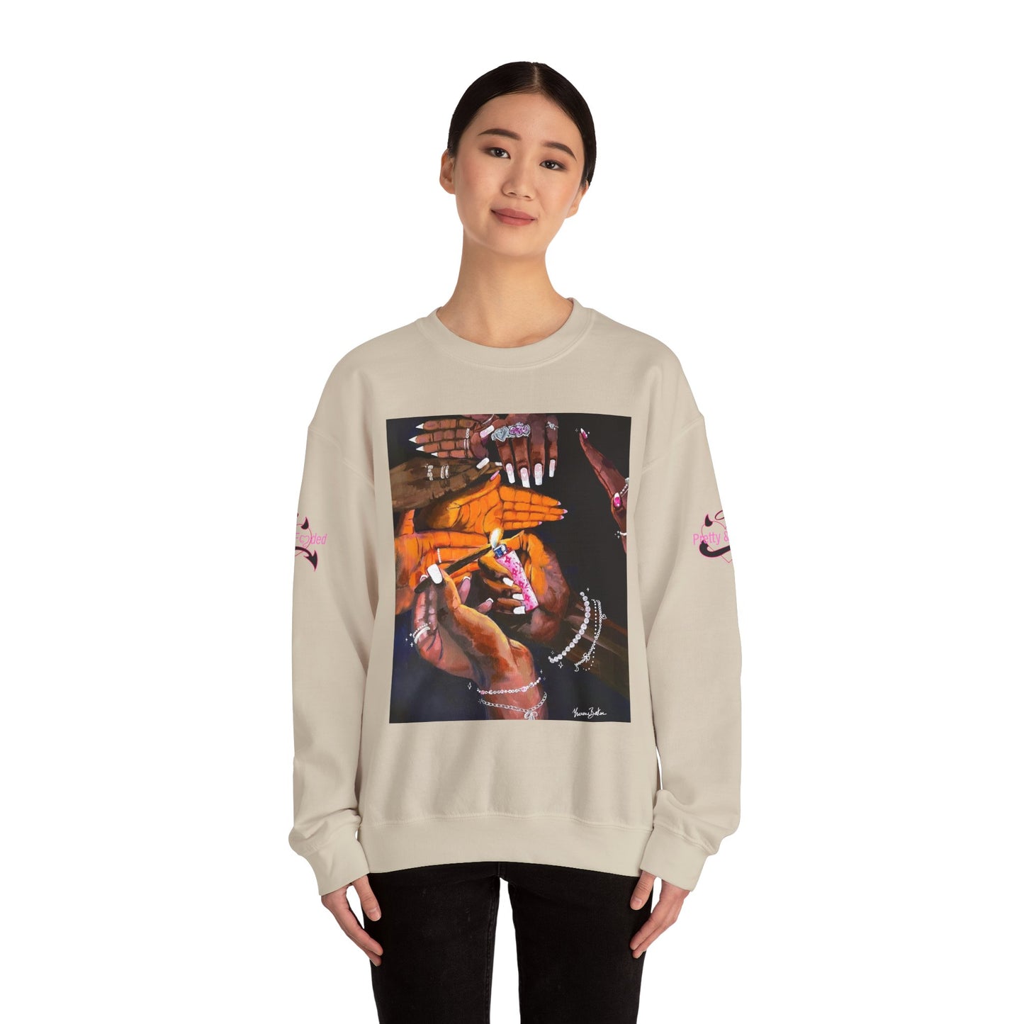 Pretty & Fꨄded/ It Takes a Villageೀ⋆⑅˚ Crew Neck Sweater