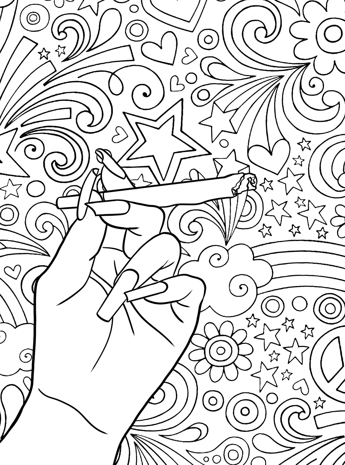 Color Me High: A Coloring Book for the Pretty & Fꨄded Stoners ೀ⋆⑅˚