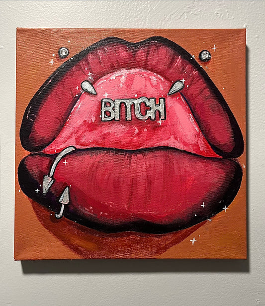 “✮🕷 THAT Bitc.h the lips 💋ྀིྀི 🫦 ✮⋆˙” Original Canvas
