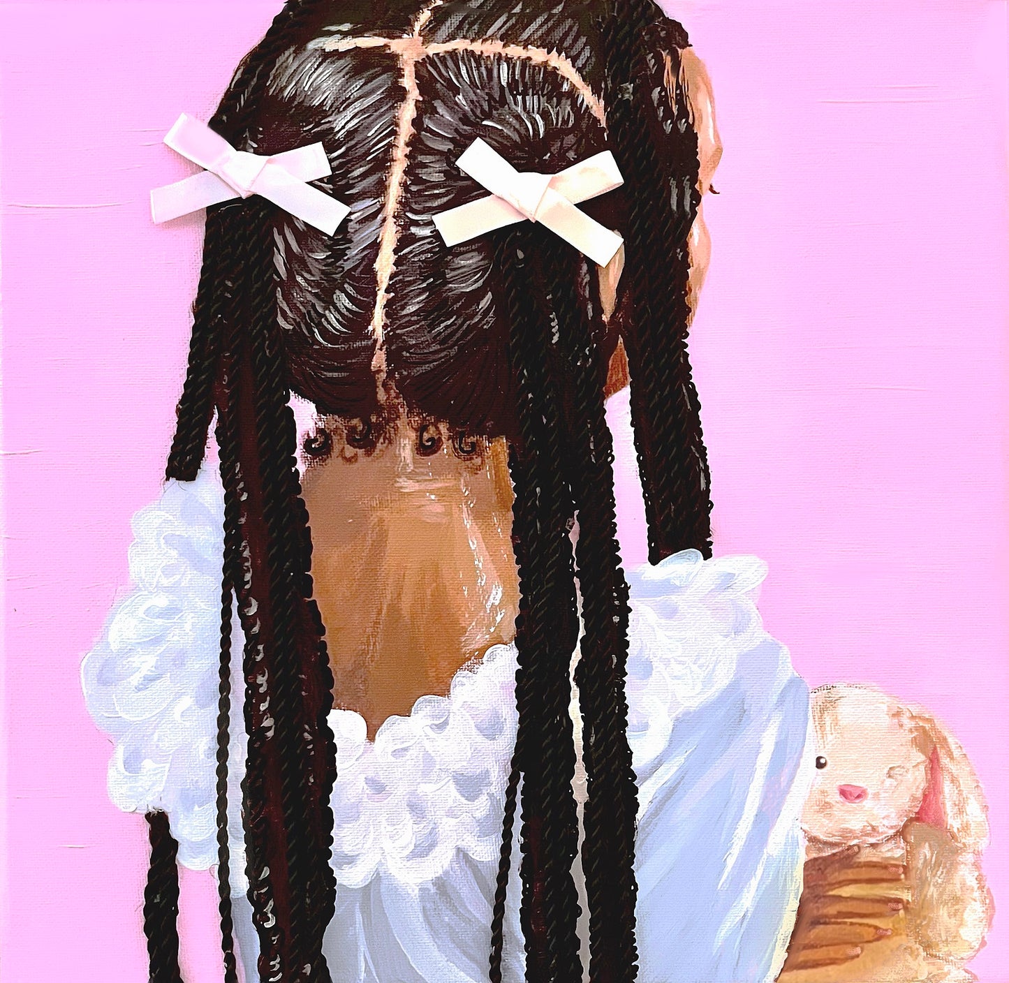 The Girl Who Waits Patiently - Orginal Canvas