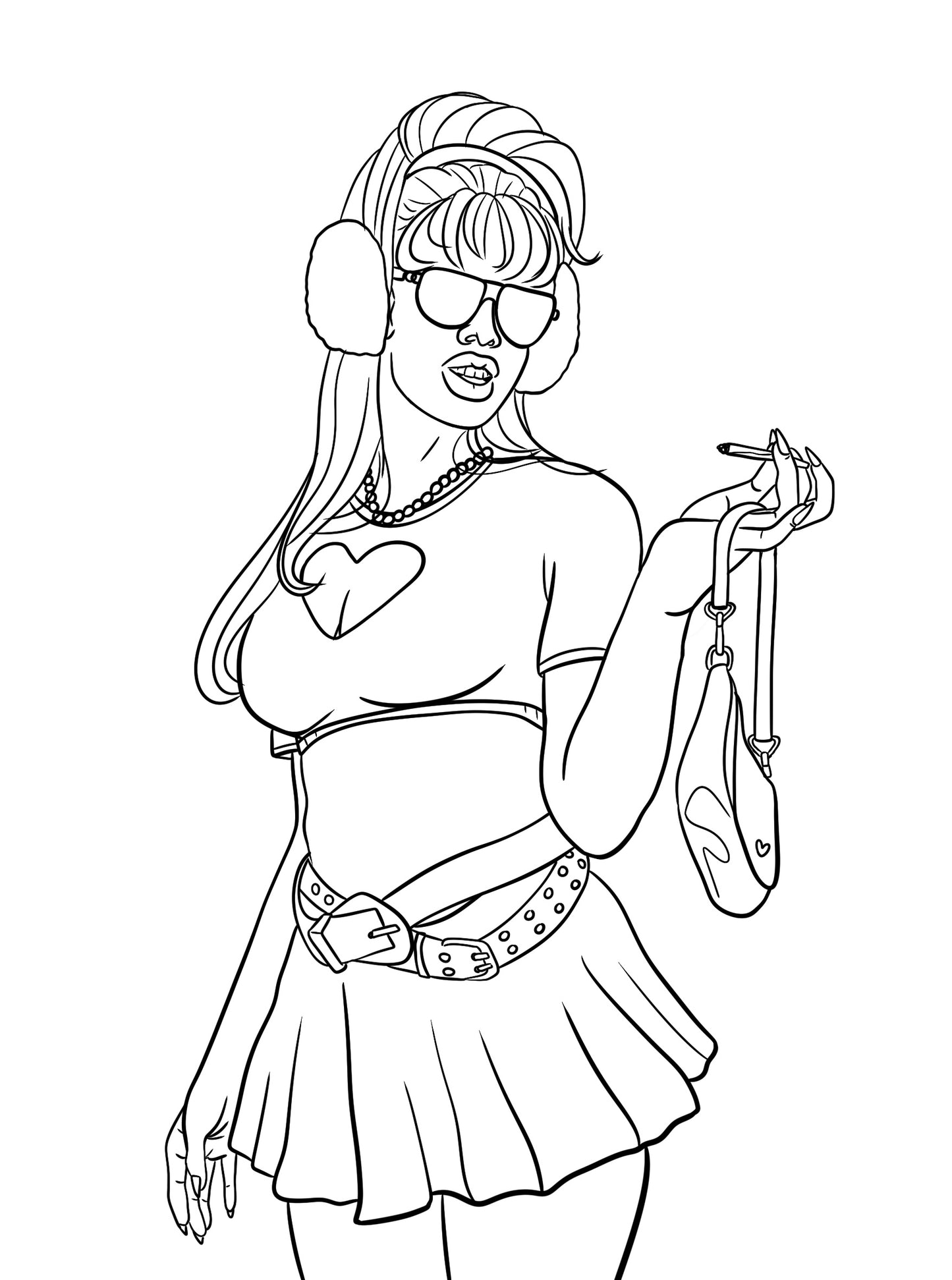 Color Me High: A Coloring Book for the Pretty & Fꨄded Stoners ೀ⋆⑅˚