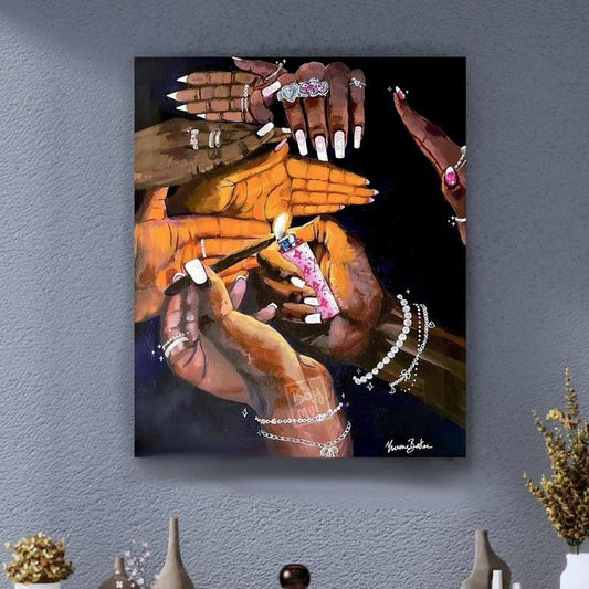 Pretty & Fꨄded/ It Takes a Villageೀ⋆⑅˚ Original Canvas